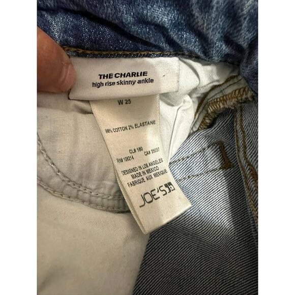 JOE'S Jeans The Charlie High Rise Crop Skinny Jeans Blue‎ Light Wash W 25 - Picture 6 of 7
